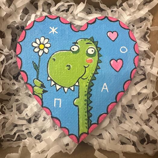 Магнит «Неунывающий» холст сердце