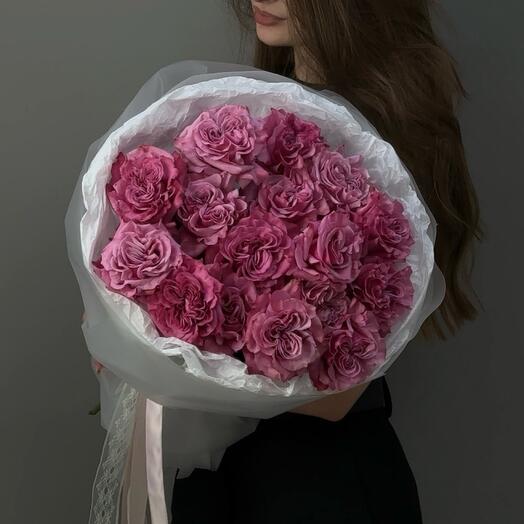 Букет пионовидные розы Кантри блюз💕(17)