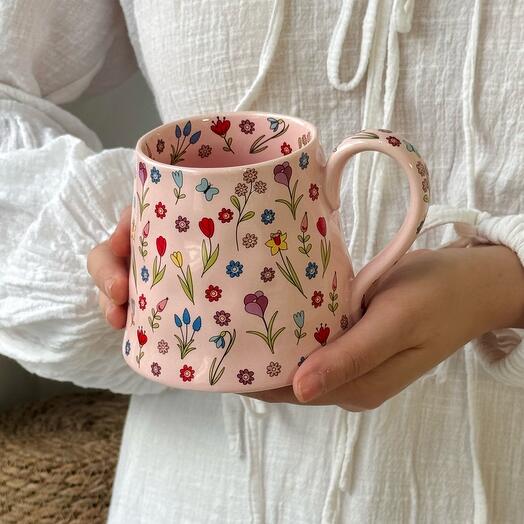 Кружка в цветочек💐🌸