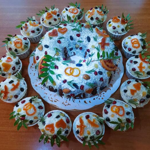 Кекс с капкейками "Портер свадебный" | 3.1 кг