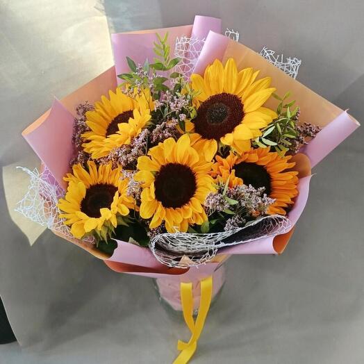 Яркое солнышко 🌞 Букет с подсолнухами 🌻 Подсолнух