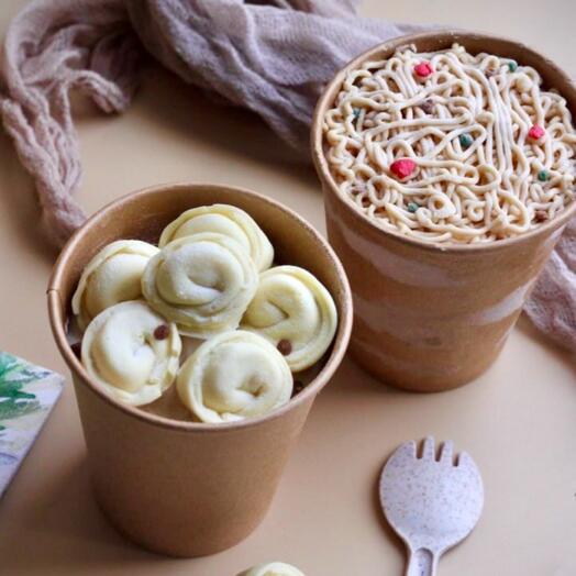 Комбо набор тортов стакане (vegan) пельмени и Доширак