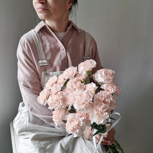 Персиковое мороженое, диантус, 23 штучки. Для мамы, подруги, коллеге, сестре, любимой