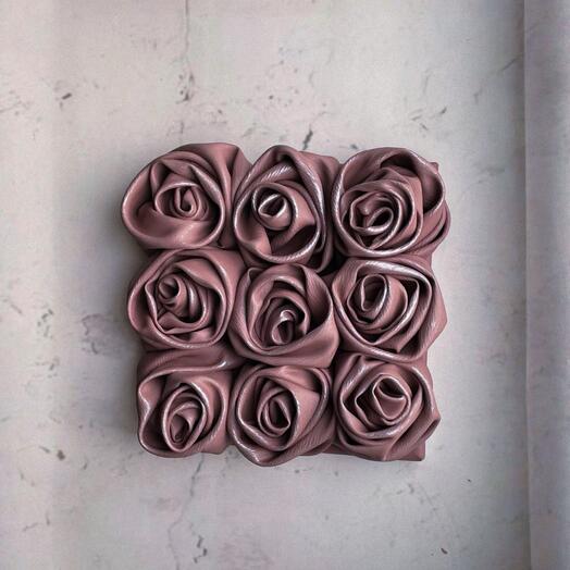 Панно из твердой ткани Rosa Vespera 20x20 см