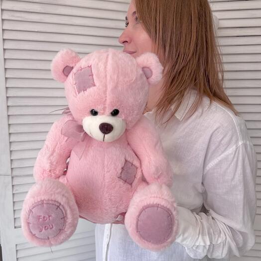 Мишка розовый For you 27 см