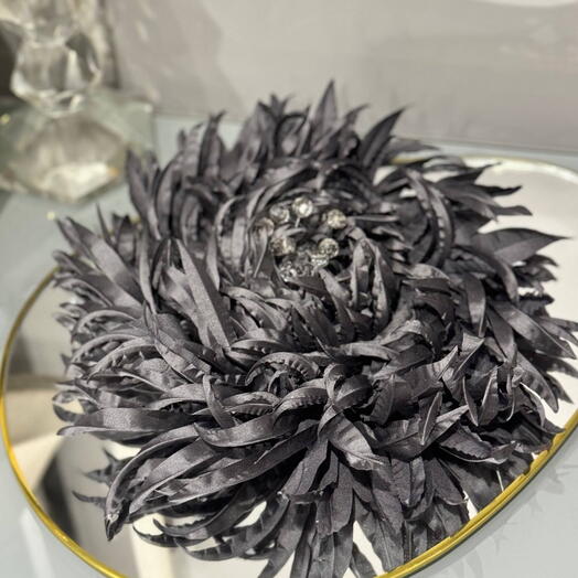 Брошь из текстиля «ASTRANTIA - GRIGIO M»