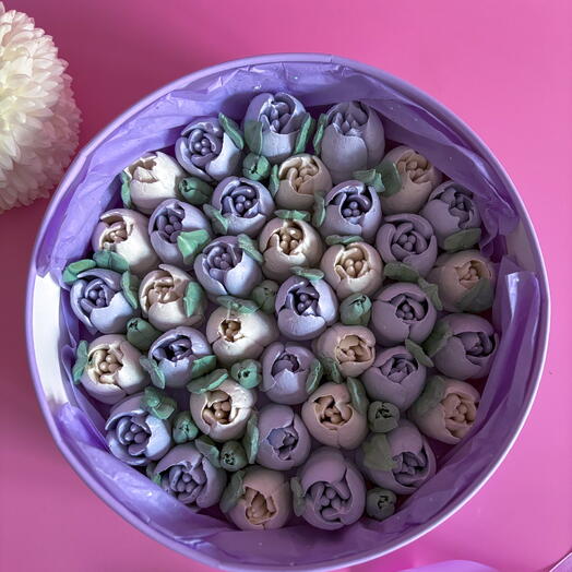 Букет в шляпной коробке