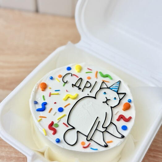 Pastel de Bento "Gato, con el DR!"