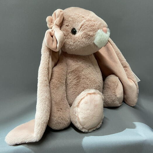 Мягкая игрушка зайка 🐰 розовая (заяц )