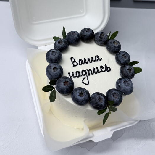Бенто торт с голубикой