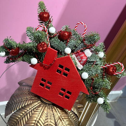 Композиция «Новогодний домик»