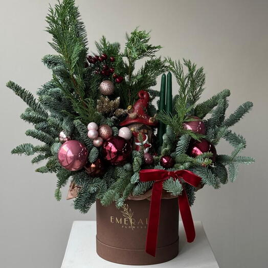 Новогодняя композиция " Сказочный лес" размер L