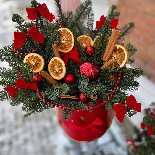 Новогодняя композиция из нобилиса