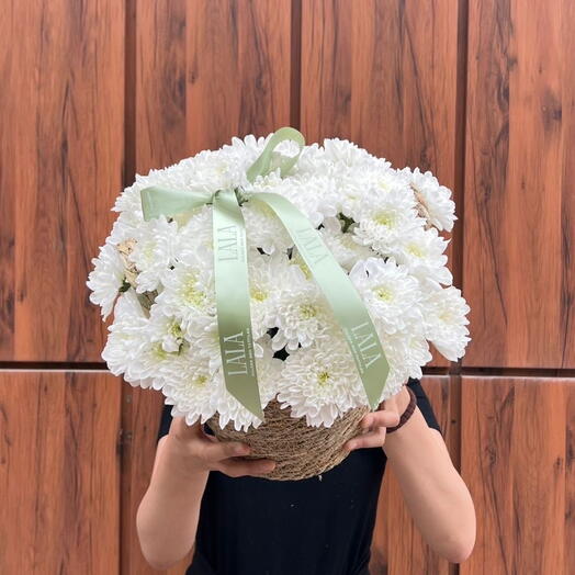 Хризантема в корзине