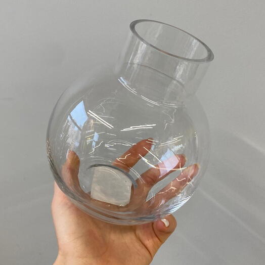 Ваза для срезанных цветов, стеклянная 13х16