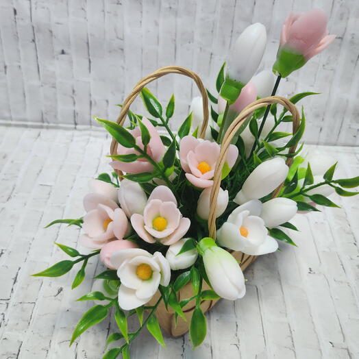 Букет из мыла Подснежник