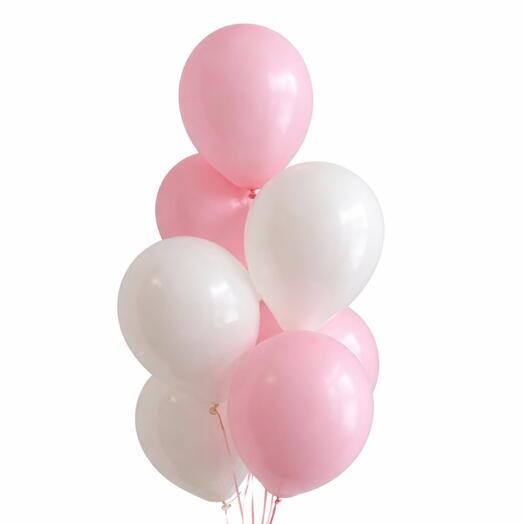 Balloon set «pink and white» 7 pcs