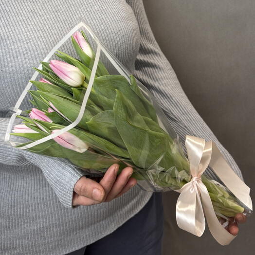 Букет комплимент из 9 тюльпанов