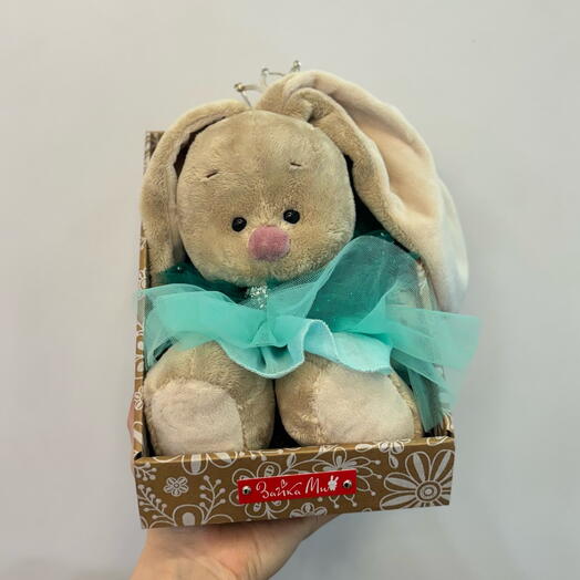 Зайка с короной в платье игрушка