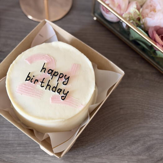 Бенто торт с цифрой «Happy birthday»