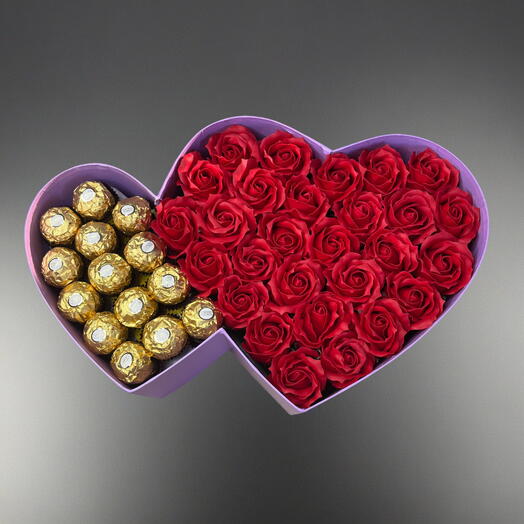 Конфеты Ферреро Роше. Большой, сладкий подарок (Красный)