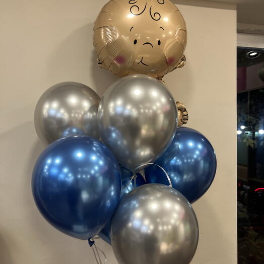 Baby boy balloons set