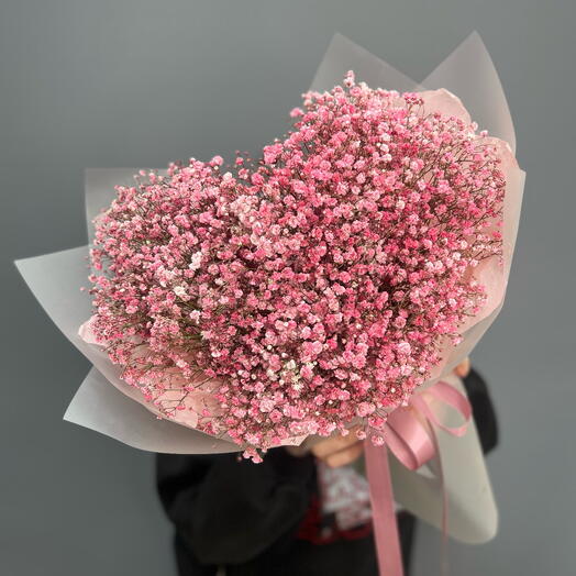 Супер стойкое сердце из розовых гипсофил 💝 ХИТ ПРОДАЖ