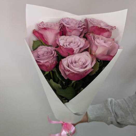 Букет роз Infused Pink 7 шт