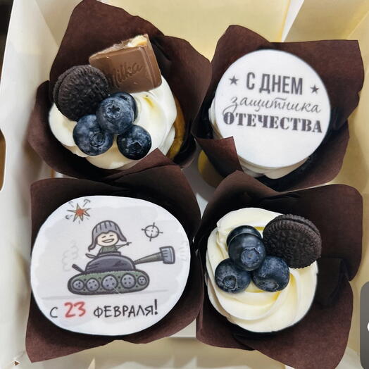 Капкейки на 23 февраля