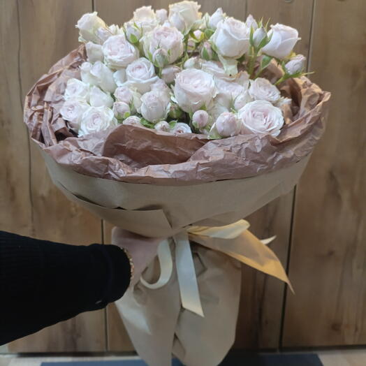 Кустовая пионовидная в крафте 🌸
