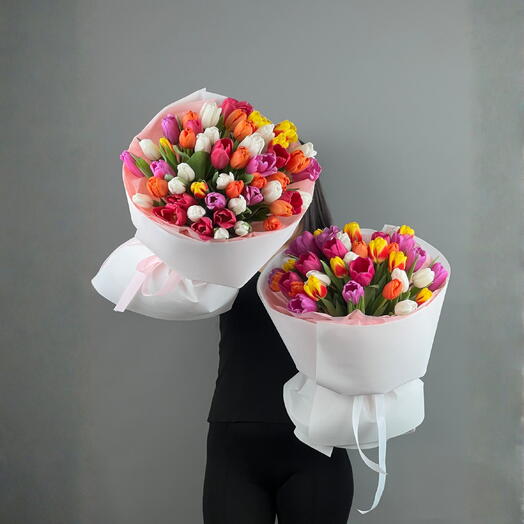 Букеты из тюльпан из 51 и 35