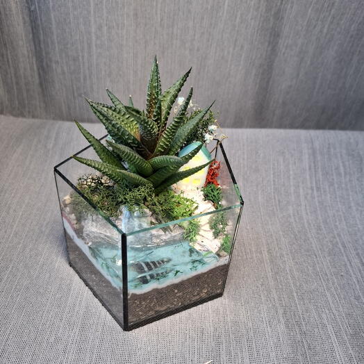 Флорариум с суккулентами - Цветы для любимой