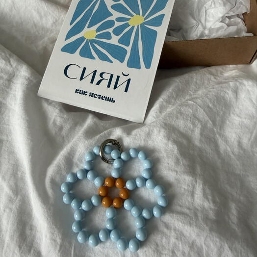 Обвес «Цветок» голубой