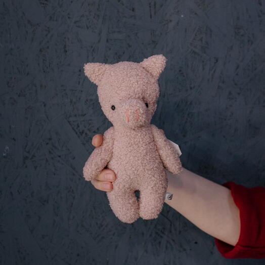 Игрушка ручной работы Хрюшка из букле