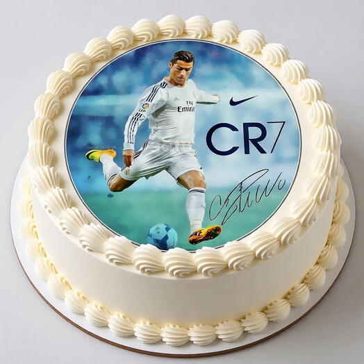 Торт с фотопечатью Криштиану Роналду (CR7), 1,5 кг — СПб;