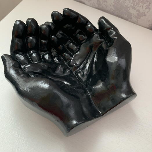 Поднос-кашпо «Руки Давида» black