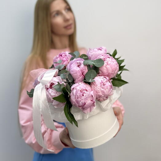 Коробка с ароматными пионами Сара Бернар 11🌸