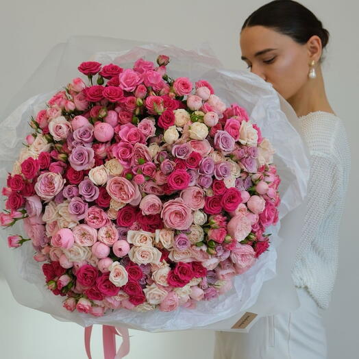 Большой букет Кустовых роз 💞