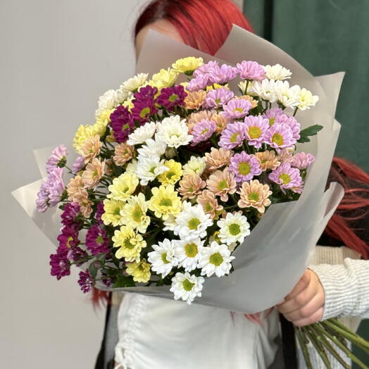 Микс хризантем сантини 15шт
