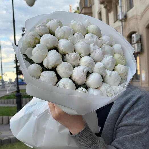 Белый Пион 35шт