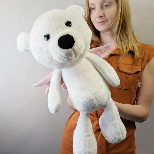 White Milo bear - angel