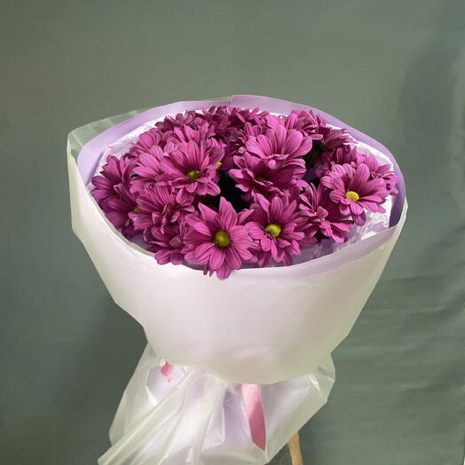 Букет с яркой хризантемой 🌸