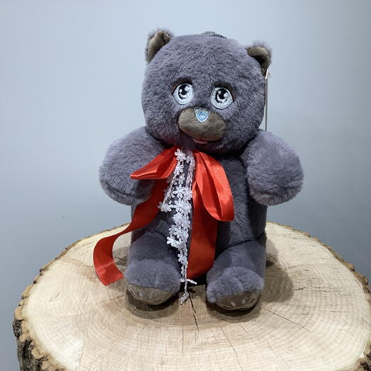 Кот с красным бантом