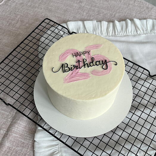 Торт на день рождения "Happy Birthday" + подарок от Vivienne Sabo — румяна MACARON