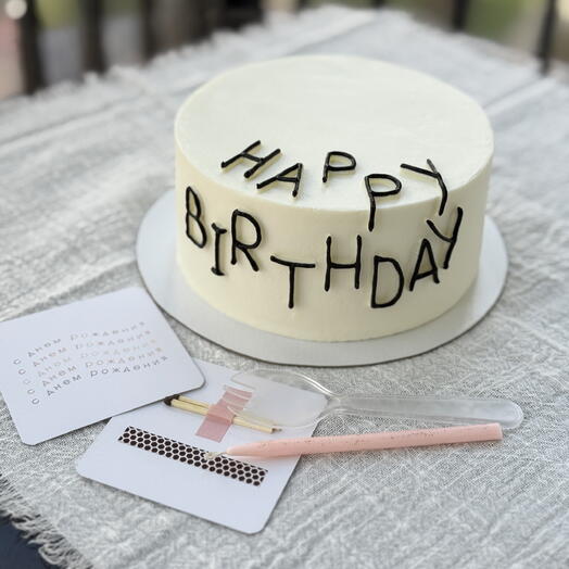 Бенто торт 700 г Happy Birthday на день рождения