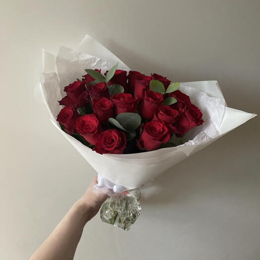 Монобукет из красной розы