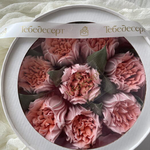 Коробка зефирных цветов