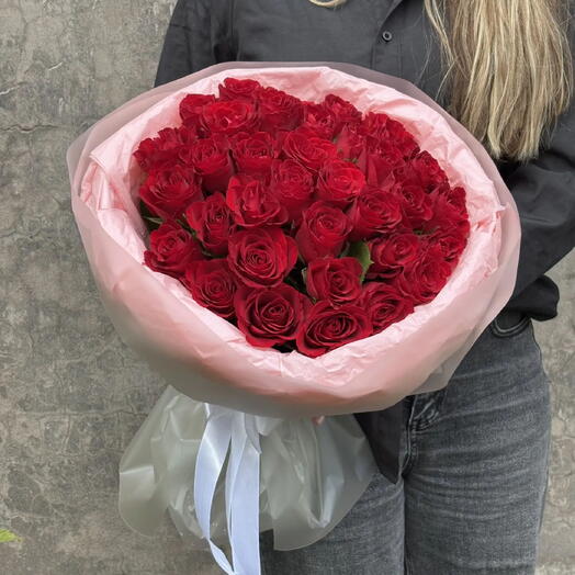 Букет из 35 кенийских роз