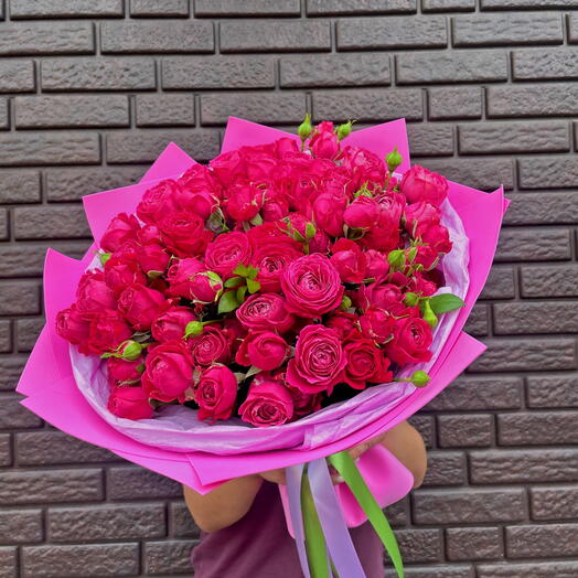 Букет из кустовых роз 🌹21 шт