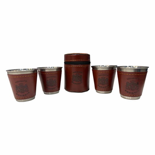 Сувенир набор стаканов для чачи 4штуки и кейс. Souvenir set of chacha cups 4pcs and case